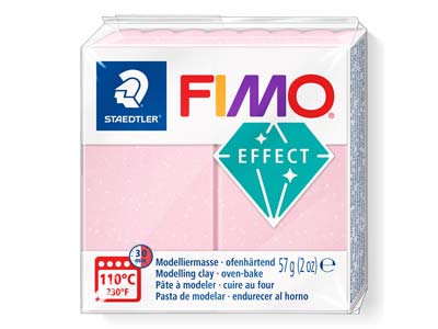 Pastilla De 57 G De Arcilla Polimérica Fimo Effect Con Efecto Piedra Preciosa De Color Cuarzo Rosa, Referencia De Color Fimo 206
