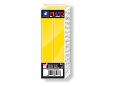 Bloque De Arcilla Polimérica Fimo Professional True Yellow De 454g, Referencia De Color 100