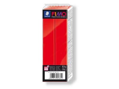Bloque De Arcilla Polimérica Fimo Professional True Red De 454g, Referencia De Color 200