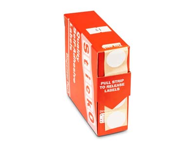 Etiquetas Adhesivas Redondas Para Precios, De Color Blanco, Caja De 1000, 19 MM - Imagen Estandar - 2