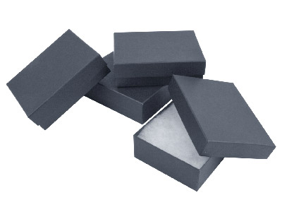 Paquete De 4 Cajas De Cartn Pequeñas De Color Negro