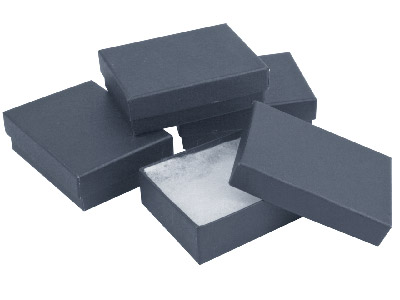 Paquete De 4 Cajas De Cartn Medianas De Color Negro