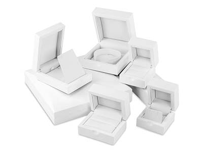 White Wooden Ring Box - Imagen Estandar - 4