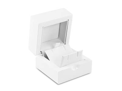 White Wooden Stud Earring Box - Imagen Estandar - 4