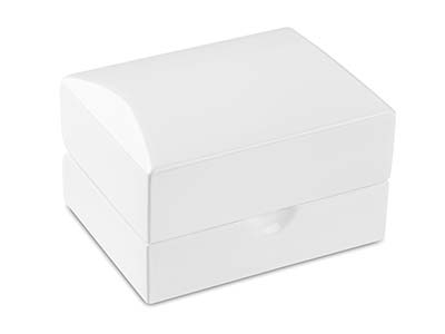 White Wooden Double Ring Box - Imagen Estandar - 2