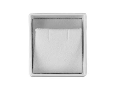 Caja De Pendientes De Cartón Blanco De Tacto Suave - Imagen Estandar - 4