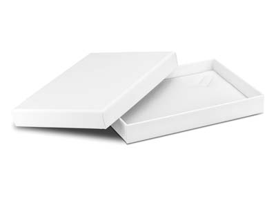Caja De Collar De Cartón Blanco De Tacto Suave - Imagen Estandar - 1