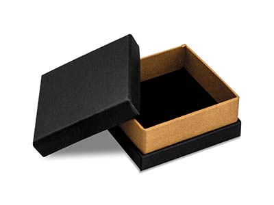 Caja Universal Pequeña Metalizada Negra Y Dorada - Imagen Estandar - 1