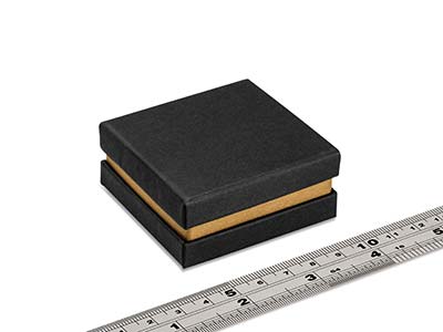 Caja Universal Pequeña Metalizada Negra Y Dorada - Imagen Estandar - 4