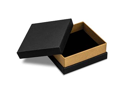 Caja Universal Grande Metalizada Negra Y Dorada - Imagen Estandar - 1