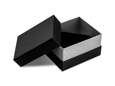 Caja Metalizada Negra Y Plateada Para Pulsera De Aro - Imagen Estandar - 1