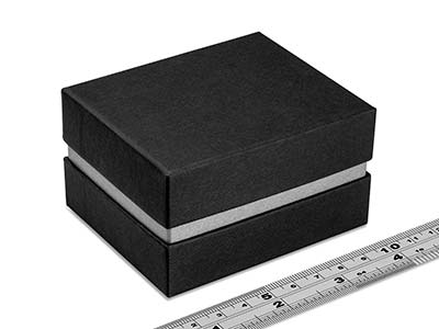 Caja Metalizada Negra Y Plateada Para Pulsera De Aro - Imagen Estandar - 4