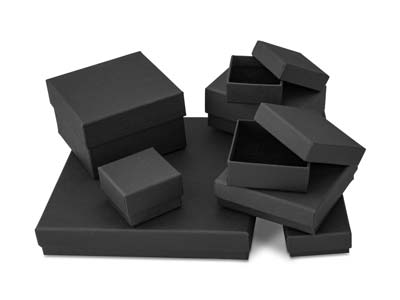 Caja De Pulsera De Cartón Negro Mate - Imagen Estandar - 5