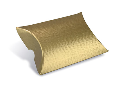 Paquete De 10 Cajas Montables Con Forma De Almohada Montables De Color Oro - Imagen Estandar - 1