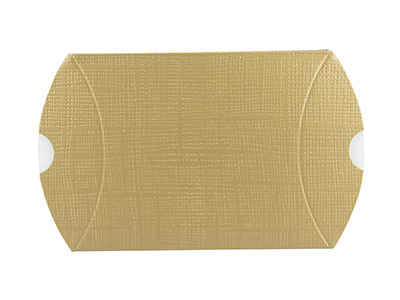 Paquete De 10 Cajas Montables Con Forma De Almohada Montables De Color Oro - Imagen Estandar - 2