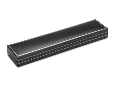 Black Leatherette Long B/let Box Silver Line - Imagen Estandar - 2