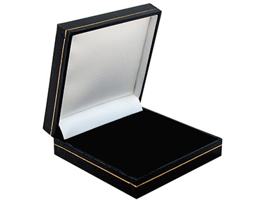 Caja Universal Grande, Polipiel Negra Con Borde Dorado - Imagen Estandar - 1