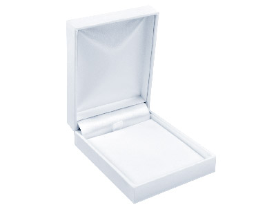 Caja Blanca De Piel Sintética Para Colgante - Imagen Estandar - 1