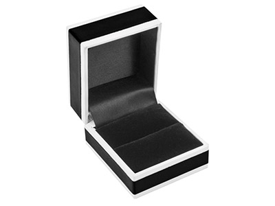 Caja Para Anillo De Color Negro Monocromático - Imagen Estandar - 1