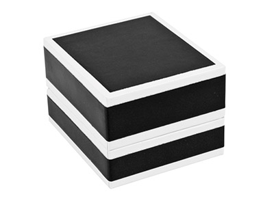 Caja Para Anillo De Color Negro Monocromático - Imagen Estandar - 2