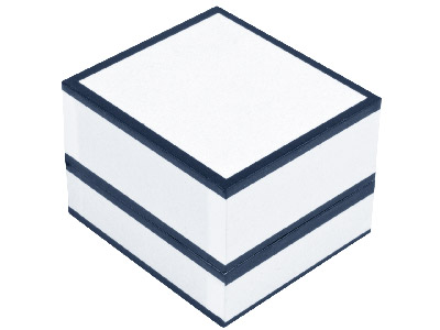 Caja Para Anillo De Color Blanco Monocromático - Imagen Estandar - 2