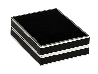 Caja De Dos Tonos Negro Y Plateado Para Colgantes - Imagen Estandar - 2