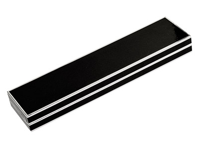 Caja De Dos Tonos Negro Y Plateado Para Pulseras - Imagen Estandar - 2