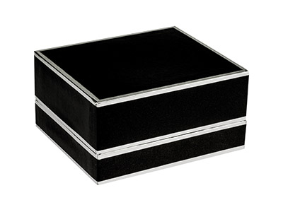 Caja De Dos Tonos Negro Y Plateado Para Brazaletes - Imagen Estandar - 2