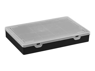 Caja Organizadora De Proyectos Grande Wham De 38x30x5 cm Y 10 Compartimentos, Color Negro - Imagen Estandar - 2