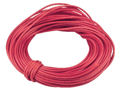 Cordón Encerado Rojo Para Bisutería Con Abalorios, 1 mm De Diámetro x 10 metros - Imagen Estandar - 1