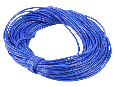 Cordn Encerado Azul Para Bisutera Con Abalorios, 1mm De Diámetrox10metros