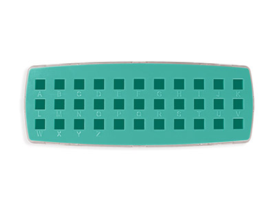 Estuche Impressart De Letras Para Guardar Sus Sellos, Verde Azulado 3mm - Imagen Estandar - 2