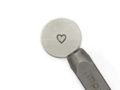 Impressart Signature Outlined Heart Design Stamp 6mm - Imagen Estandar - 1