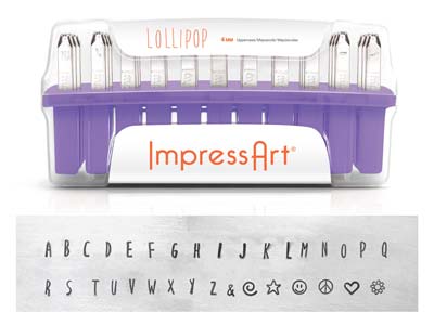 Sellos Impressart Lollipop Con Letras En Maysculas Set De Sellos De Letras 4 MM