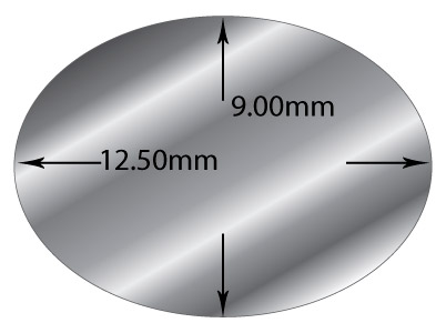 Hilo Ovalado De Plata De Ley De 12,5 MM X 9,0 Mm, 100% Plata Reciclada - Imagen Estandar - 2