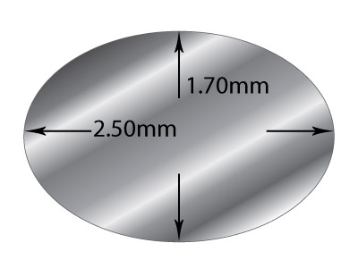 Hilo Ovalado De Plata 925 Recocida,2,50 X 1,70 MM - Imagen Estandar - 2