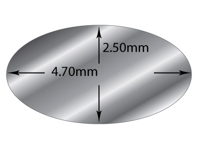 Hilo Ovalado De Plata De Ley De 4,7mm X 2,5 Mm, 100% Plata Reciclada - Imagen Estandar - 2