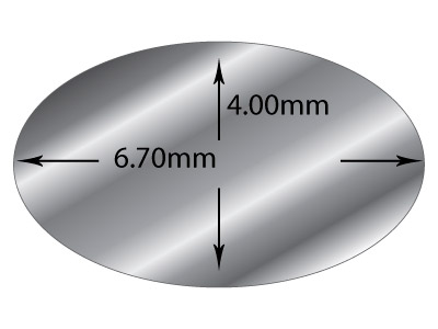 Hilo Ovalado De Plata De Ley De 6,7mm X 4,0 Mm, 100% Plata Reciclada - Imagen Estandar - 2