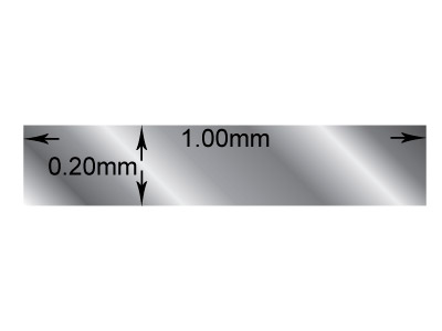 Hilo Rectangular De Plata Fina De 1,00 MM X 0,20 Mm; Recocido Completo, 3 M De Largo, 6,2 G, 100% Plata Reciclada - Imagen Estandar - 2