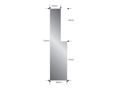 St Sil Bearer Wire 3.3mm X 0.8mm X 0.5mm - Imagen Estandar - 2