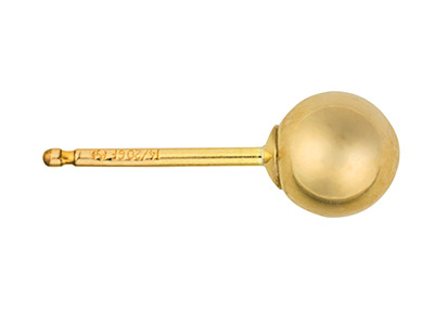 Corchete De Bola Revestido De Oro , 5 MM - Imagen Estandar - 1