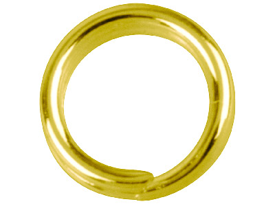 Anillas De Llavero De 5,8 MM Chapadas En Oro, Paquete De 20 - Imagen Estandar - 1