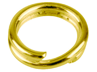 Anillas De Llavero De 5,8 MM Chapadas En Oro, Paquete De 20 - Imagen Estandar - 2