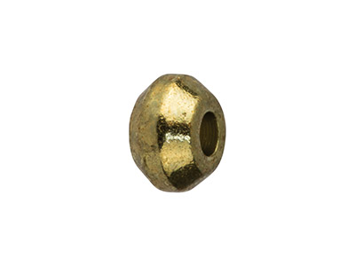 Separadores Pequeños Torneados De 4x 1,4 MM Chapados En Oro, Paquete De 25 - Imagen Estandar - 1