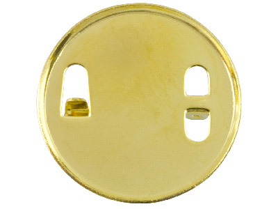 Presiones Para Broche Redondas De 25 MM Chapadas En Oro, Paquete De 6 - Imagen Estandar - 2