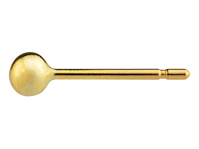 Corchetes De Bola, De Oro Amarillo De 9 Ct Y De 3 MM Con Referencia 303, 100% Oro Reciclado - Imagen Estandar - 1