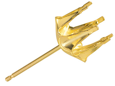 Pendiente Con Garras, De Tipo Botónde Oro, De Oro Amarillo De 9 Ct Y De 4 MM - Imagen Estandar - 1