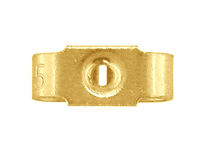 Cierres De Mariposa De Oro Amarillode 9 Ct 110, Paquete De 2, 100% Oro Reciclado - Imagen Estandar - 3