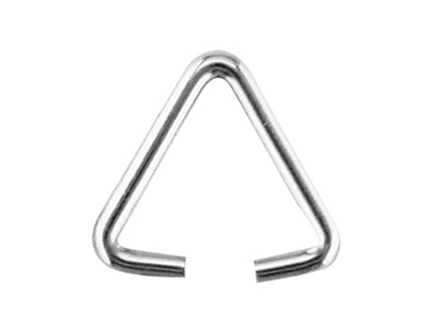 Anilla De Engarce Triangular De Plata De Ley, Paquete De 10, 8 Mm, - Imagen Estandar - 1