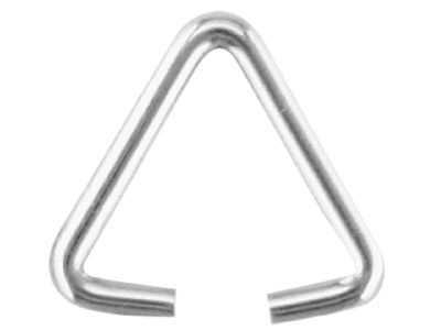 Enganche Triangular De Plata De Ley, Paquete De 10 - Imagen Estandar - 1
